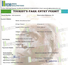 Cost of Rwanda gorilla permit
